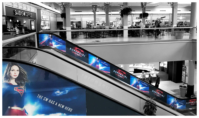 escalator mall advertising