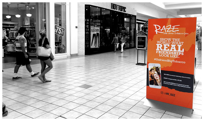 standee mall advertising