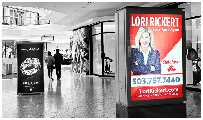 backlit ad panel mall advertising
