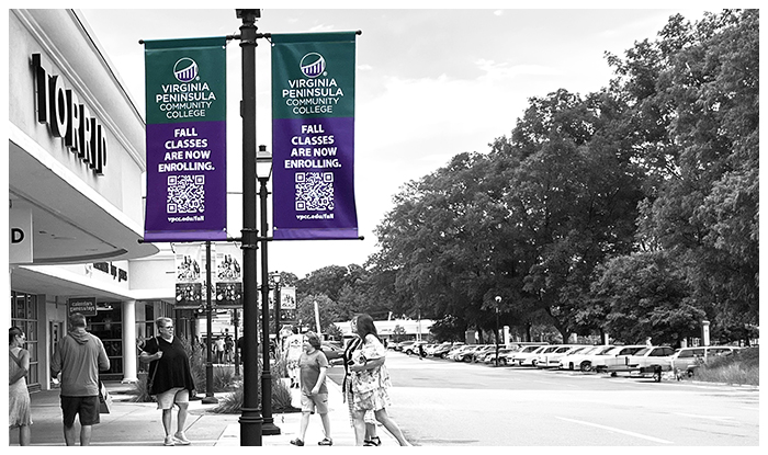 pole banners mall advertising