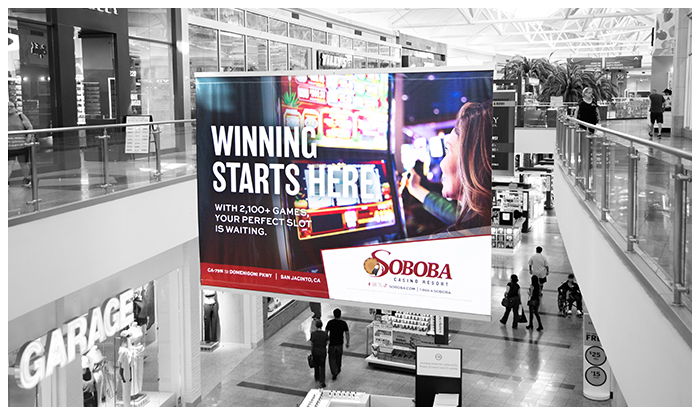 sky banner mall advertising