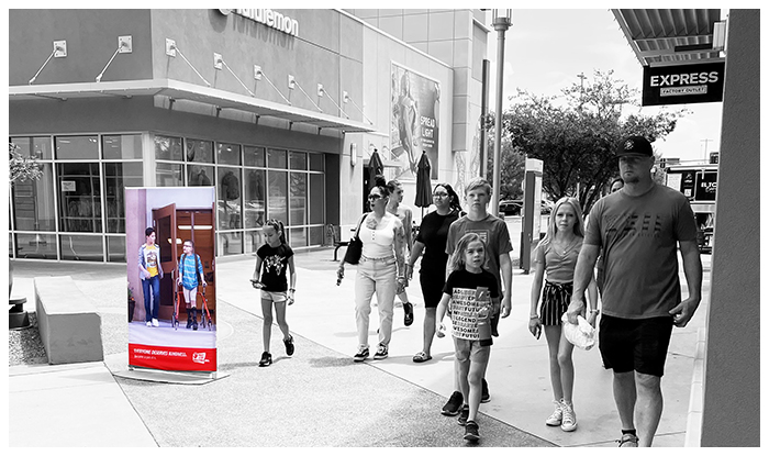 standee mall advertising