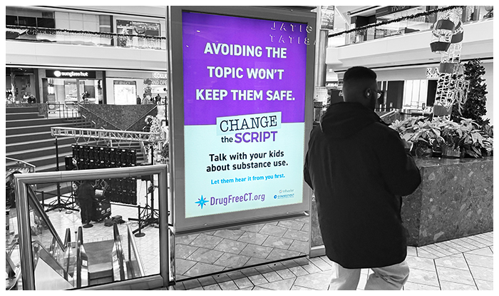 backlit ad panel mall advertising