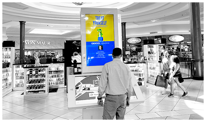 backlit ad panel mall advertising