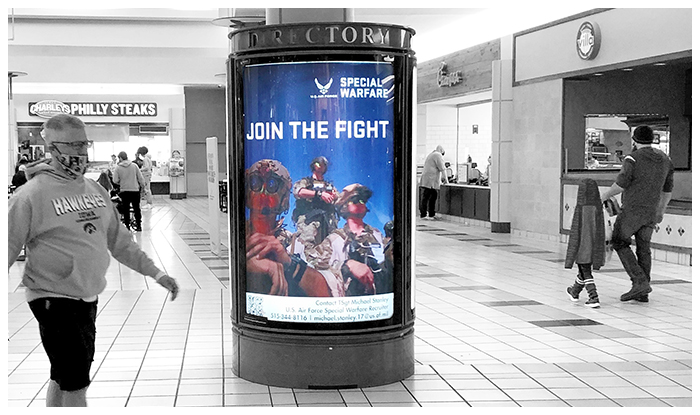 ad panel mall advertising