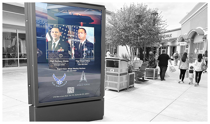 backlit ad panel mall advertising
